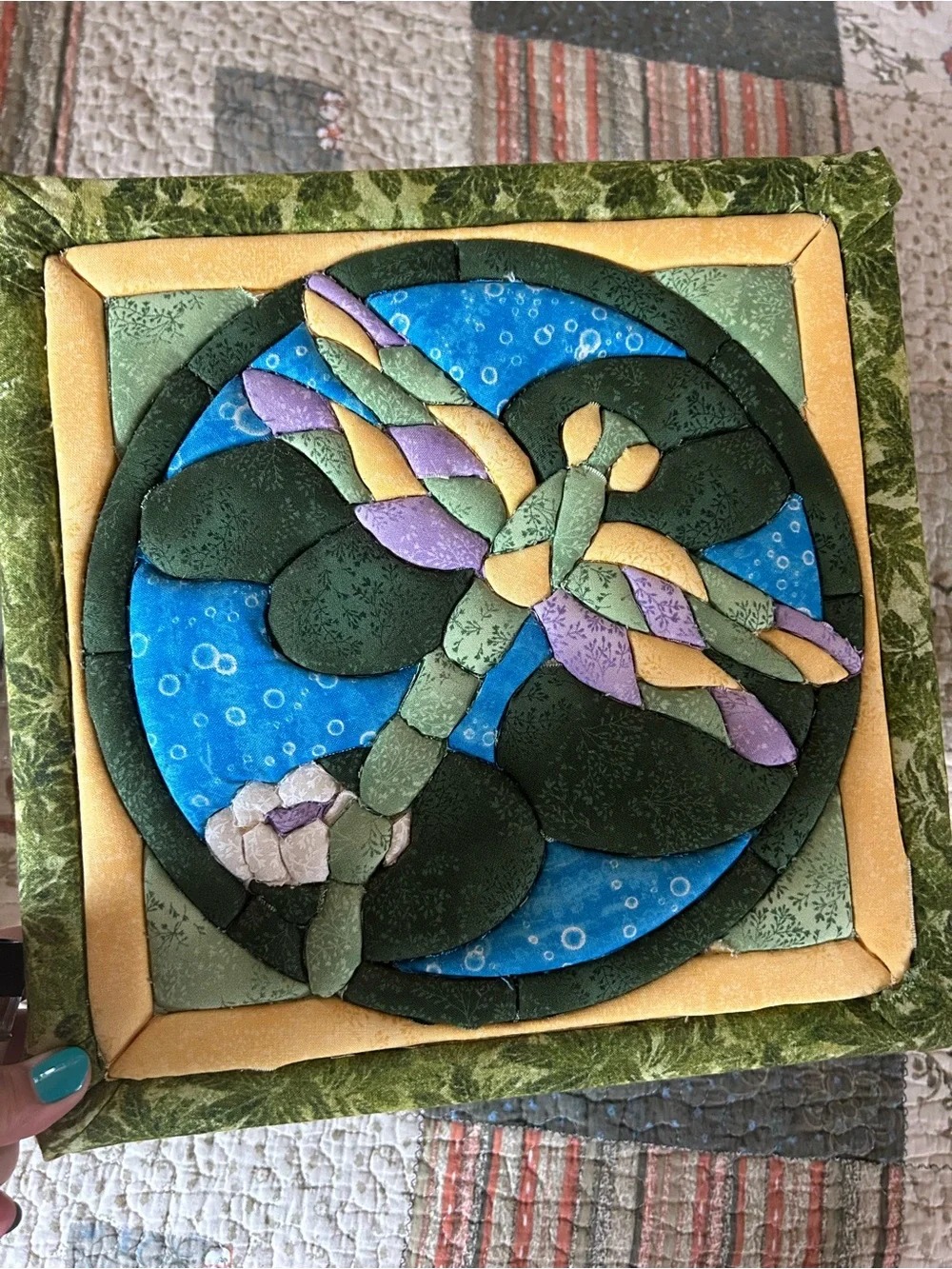 Handcrafted Hummingbird & Dragonfly Quilted Wall Panels - Unbranded